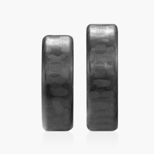 Obrączki ślubne: carbon, płaskie, zaokrąglone 7 mm